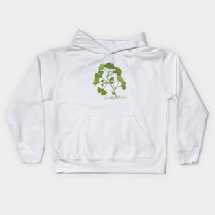 Branch of Ginkgo biloba Kids Hoodie